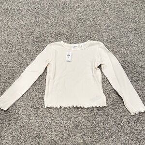 GAP Kids Ivory Long Sleeve Tee